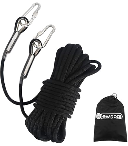 Corde D'escalade Statique NewDoar 8mm - 14kN De Résistance - Idéale Pour Alpinisme, Sauvetage, Canyoning (10m à 50m, Choix De Couleurs)