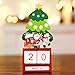 Produktbild Berrose -Weihnachten Hölzern Kalender Dekoration Mini Wooden Calendar Xmas Ornament Home Decoration Craft Geschenk Christmas Tree Countdown zu Wandbehang Festival Dekorationen