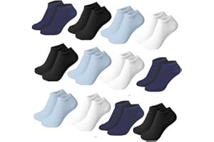 Nakloe -12 Pares - Calcetines Tobilleros Niño - Calcetines Niño - Calcetines Cortos Niño – Transpirables y hechos de Algodón