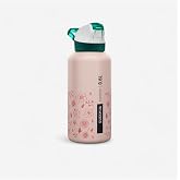 Decathlon &Ccedil;ocuk Pipetli Al&uuml;minyum Matara, Hızlı Kapak, Pembe, 0,6 L