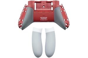 Hzxkqmil Guscio Inferiore di Ricambio & Copertura delle Guide Laterali per Xbox Series X/S Controller, Custodia Personalizzata Fai-da-te Piastre Posteriori per Xbox Core Controller (Rosso + Grigio)