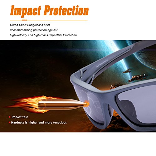 Carfia Premium Polarisierte Sport Sonnenbrille Outdoor Sportbrille Fahren Sonnenbrille für Damen und Herren Autofahren Ski Laufen Golf Angeln Radfahren, 100% UV400 Schutz - 8