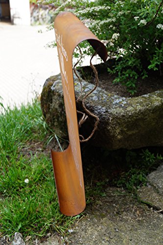Edelrost Tafel mit Welle Spruch „Villa“ Eingang Gartendekoration - 3
