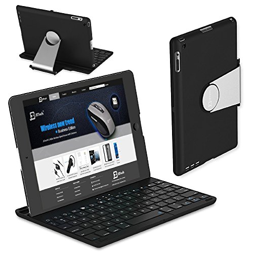 iPad Tastatur, JETech Drahtlose Bluetooth Tastatur Keyboard Case/Hülle mit 360 Grad-Umdrehung und Multi-Angle Stehen für Apple iPad 2/3/4 – 2010 - 2