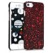 Produktbild kwmobile Hülle für Apple iPhone 7/8 - Backcover Case Handy Schutzhülle Kunststoff - Hardcase Cover Sprenkel Design Rot Schwarz