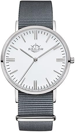 Sailor wrist watch Classic "Moon" silver with nylon strap