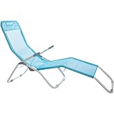 Andoutdoor Tumbona Katlanır Şezlong-MAVİ