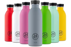 24BOTTLES Urban Bottle - Borraccia 500 ml Acciaio Inox, Bottiglia con Tappo 100% Ermetico Ultraleggera, Borraccia Palestra senza BPA, Borracce Ecologiche Design Italiano [NON Termica], Formal Grey