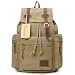 Produktbild AUKMONT Vintage Rucksack Canvas Tasche Damen Herren Mode Rucksäcke Uni Laptop Backpack 14 Zoll Schulrucksack für Campus Reisen Wandern 220Khaki