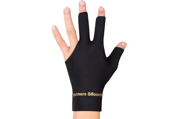 Biljardhandskar Vänster Hand,3 Fingers Biljard Träningshandske - Hög elasticitet Anti-sladd fingerskydd Handskar Tillbehör för biljard träningsutrustning