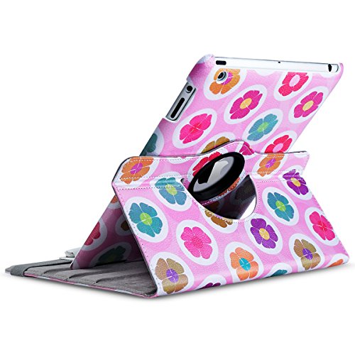 iPad 2 3 4 Hülle, ULAK iPad 2 Hülle 360 Grad Rotierend Stand Smart Cover Case Schutzhülle Tasche Etui mit Auto Schlaf / Wach Funktion für Apple iPad 2 3 4 (Liebesbaum) - 6