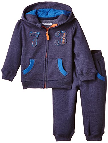 3 Pommes Baby-Boys 3G35009 Active COL Boy 6M/3A Tracksuit, Blue Night, 3-6 Months (Manufacturer Size:6 Months)
