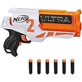 Hasbro Nerf Two Motorizzato-Blaster Con Retrocarica Rapida, 6 Compatibile Solo Con I Dardi Nerf Ultra, Colore Bianco E Aranci