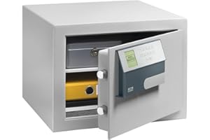 BURG-WÄCHTER Burg Wächter Coffre-fort avec serrure à combinaison électronique City-Line - Niveau de sécurité B - Protection contre le feu DIN 4102-A1 - C 310 E - Gris - 20,6 l - 30 kg - H x l x P : 209 x 402 x 378