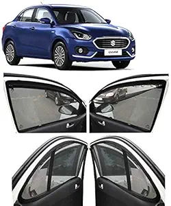 AUTOFACT Magnetic Window Sun Shades for Maruti Suzuki Swift Dzire 2017 Onwards -Set of 4 - with Zipper