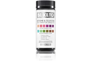 BE KETO Tiras reactivas de glucosa y cetonas 100 uds.