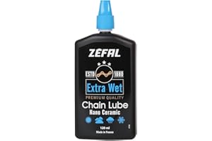 ZEFAL Extra Wet Lube 120 ML-Lubrifiant céramique Premium chaîne vélo-Très Longue durabilité Cyclisme Mixte Adulte, Noir-Bleu, 120 ML