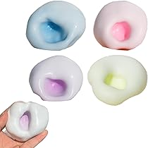 4 Stück Stressbälle Trauben-Form - Klebreis Quetschspielzeug | Für Kinder & Erwachsene