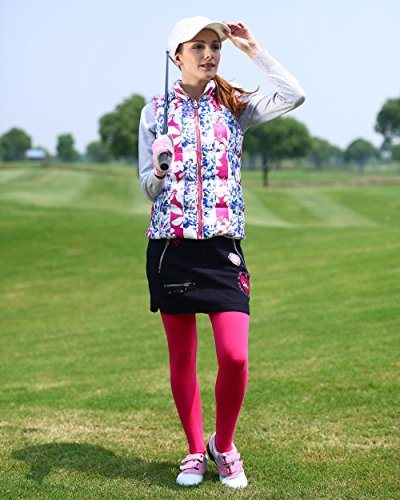 SVG-Womens-Hooded-Reversible-Golf-Down-Vest-Floral-Print-Casual-Vest-Jacket