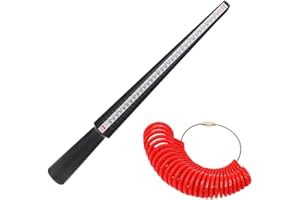 REQAG Ensemble de deux pièces Baguier, Mesurer Taille de Doigts Baguier Calibreur en Métal Jauge Anneaux Outil de Bague