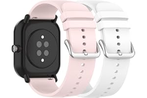 CyuCyu Bransoletka kompatybilna z Amazfit GTS/GTS 2 / GTS 2 Mini/GTS 2e/GTS 3/Bip U Pro/Bip U/Bip S/Bip Lite / Bip S Lite / GTR 42 mm, sportowy pasek silikonowy, zapasowy pasek do zegarka