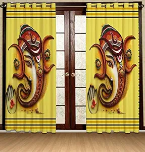 Timeless Home Decor 3D Digital Printed Polyseter Fabric Door Curtain for Bed Room Kids Room Living Room Window/Door/Long Door - 5ft (Set of 2) 34