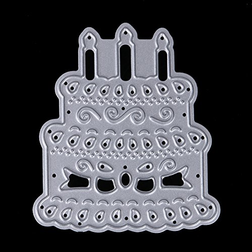Amazingdeal365 Torte Metall Form Schablonen Schneiden DIY Dekor Sammelalbum Karten Buchzeichen Lesezeichen als Geschenk für Freunde Geburtstag Kinder,Kindergarten Hobby Schule Handarbeit Unterricht usw. Ein tolles Geschenk! - 4