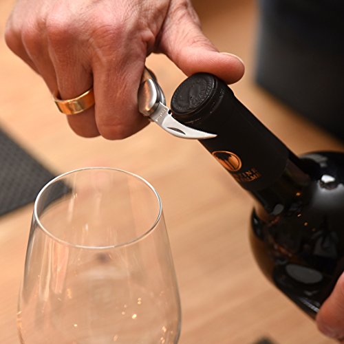 ALBARGO – Weinzubehör -Weinflaschenöffner professionelles Kellnermesser, Sommeliermesser mit 2 Stufen Korkenzieher und integriertem Flaschenöffner, inkl. edler Geschenkverpackung - 5