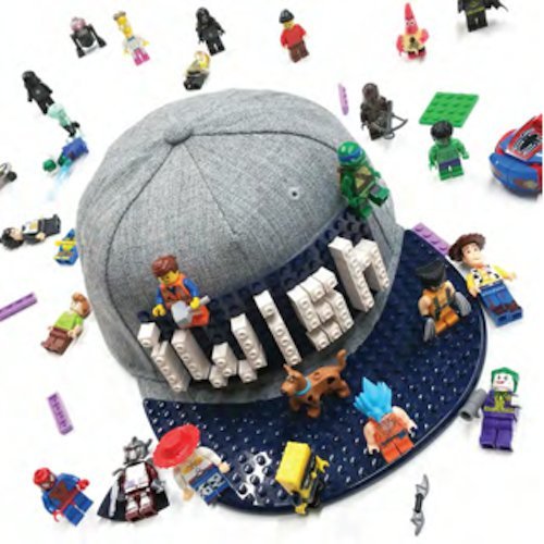 Preisvergleich Produktbild BrickBrickCap Grau für Kinder - Lego Kompatibel