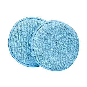 Purezo Microfiber Foam Sponge Polish Wax Applicator Pads Car Home Cleaning Pad Auto Polishing Accessories (2Pcs)