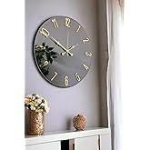EMORES 41 Cm Real Mirror Plexiglass Digit Decorative Wall Clock