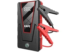 EAFCSZ EAFC 1200A Car Jump Starter - 12V Portable Battery Booster Pack for Vehicles up to 4.0L Petrol/2.0L Diesel, Compatible with Car, Van, SUV, Truck, Motorcycle, Tractor & Boat (Without storage bag)