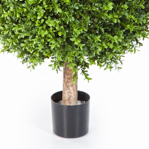 Künstliche Buchskugel TOM auf Stamm, 430 Blätter, 45 cm, Ø 30 cm – Künstlicher Buchsbaum Buxkugel Buchsbaumkugel – artplants - 3