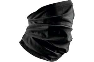 4MOTO Scaldacollo termico tecnico invernale nero tessuto tecnico per Sci Snowboard Ciclismo Escursionismo scalda collo per uomo donna può essere utilizzato come fascia bandana o copricapo Taglia unica