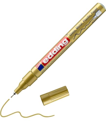Edding 751 Marcador de Pintura Creative Brillante 1-2mm Lápiz Paint Todos Edding 751 Marcador de Pintura Creative Brillante 1-2mm Lápiz Paint Todos