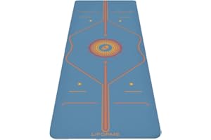 Liforme Printed Yoga Mat Collection - Free Yoga Bag, Patented Alignment System, Warrior-like Grip, Non-Slip, Eco-friendly, Sweat-resistant, Long, Wide and Thick for Comfort