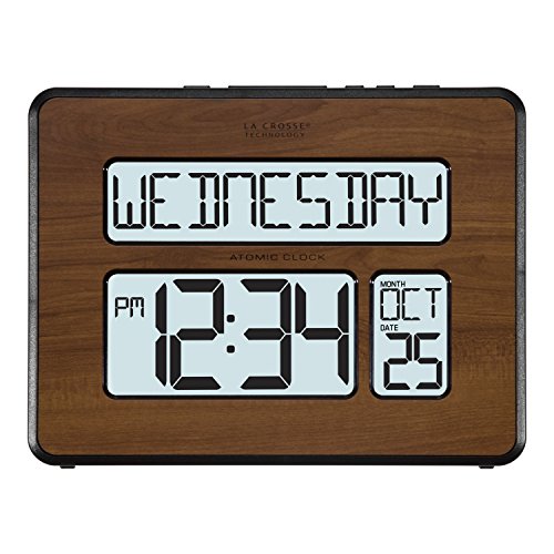 La Crosse Technology Atomic Large Full Digital Calendar Clock, Multicolor, One Size