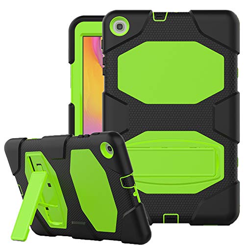 SYNTAKS Galaxy Tab A 10.1 2019 Case(SM-T510/T515),Slim Heavy Duty Shockproof Rugged Case Hard PC+Silicone High Impact Full Body Protective Case for Samsung Galaxy Tab A 10.1 Inch 2019 Release (green)