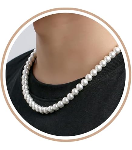 Collana di perle di fiume bianche luminose – La Perla Nera WS