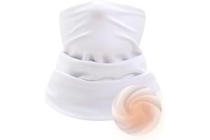 BAVOOTY Winter Loop Schal Herren & Damen,Universal Schlauchschal Winter Halstuch,Multifunktionstuch Halswärmer,Weichem Fleece Schlauchschal,Winddicht für Outdoor Skifahren Motorrad Laufen Radfahren,Weiß