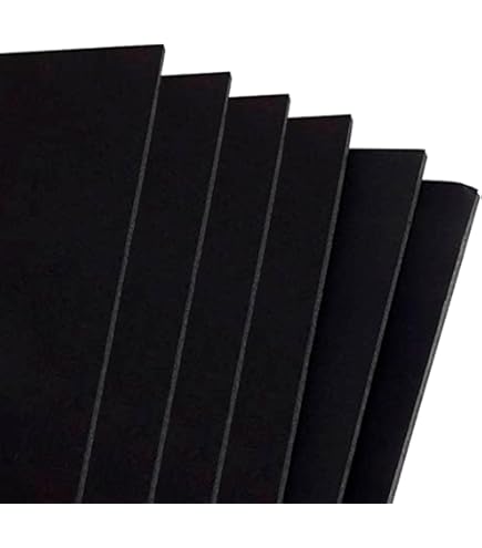 Base Tableau Modélisme 6 Feuilles Carton Plume 5mm Acan Tradineur - Noir 50x70cm Pour Maquettes, Présentations Et DIY Décoration Maquettes