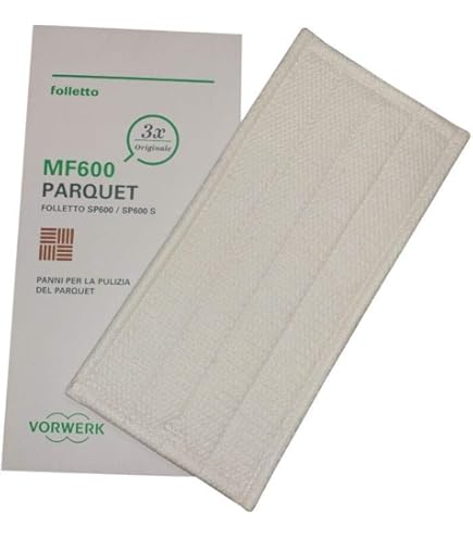 3 Panni Originali Parquet Per Lavapavimenti Folletto Vorwerk MF600-600S - Foto 11
