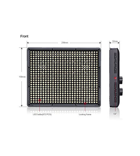 2 * Aputure HR672C High CRI LED Video Light Wireless Remote Control Adjustable Color Temperature + 2M(6.5ft) Light Stand