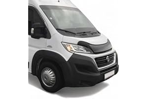 LUXELL EUROPE Gloss Black Bonnet Wind Protector Bug Stone Deflector Fits Fiat Ducato/Peugeot Boxer [2014-2024]