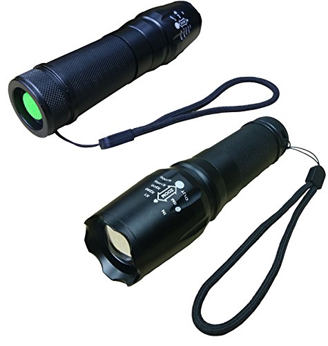 Bosdontek 1000LM Wiederaufladbare Cree T6 XML LED justierbare Fokus-Fackel 10 W 5 Lichtarten mit 26650 Batterie und Lade Bar, Wasserdichte Camping Taschenlampe LED zoomable Handleuchten - 2