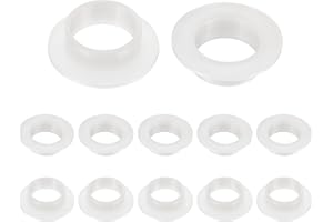 QUARKZMAN 12 Stück Flanschbuchsen Kunststoff Gleitlager ID 26mm x OD 30mm x Länge 12mm Nylonbuchsen, Weiß