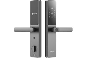 EZVIZ Smart Lock DL05 Serrure de porte d'entrée sans clé 7 en 1, avec accès par empreintes digitales – Entrée sécurisée sans clé, plusieurs options de déverrouillage, alertes instantanées, résistant
