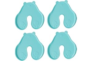 XPEX 4 Stück Shot Blocker Für Injektionen Für Kinder, 5 * 7Cm Shot Helper Wundblocker, Wiederverwendbare Kunststoff Schussschmerzen Reduzierer, Schießhilfsblöcke Wunden Minimieren(Grün)