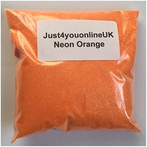 Fine and Chunky Glitter bags -Wine Glass Nail Art Cosmetic Face Paints Craft Florist Festival 10 50 100g (100g, Neon Orange)