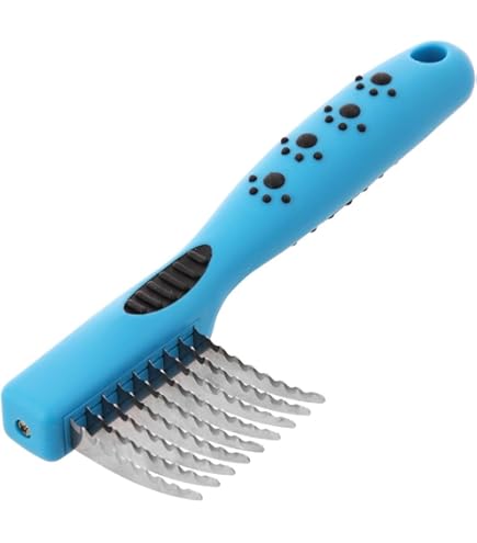 Cat Comb For Matted Hair GROOM PROFESSIONAL Matt Splitter With Steel Blade - Dematting Tool For Dogs - Effective Dematting For Grooming - Cuts Through Matts & Tangles With Ease - Perfect